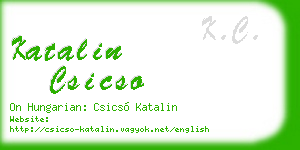 katalin csicso business card