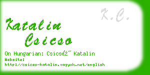 katalin csicso business card